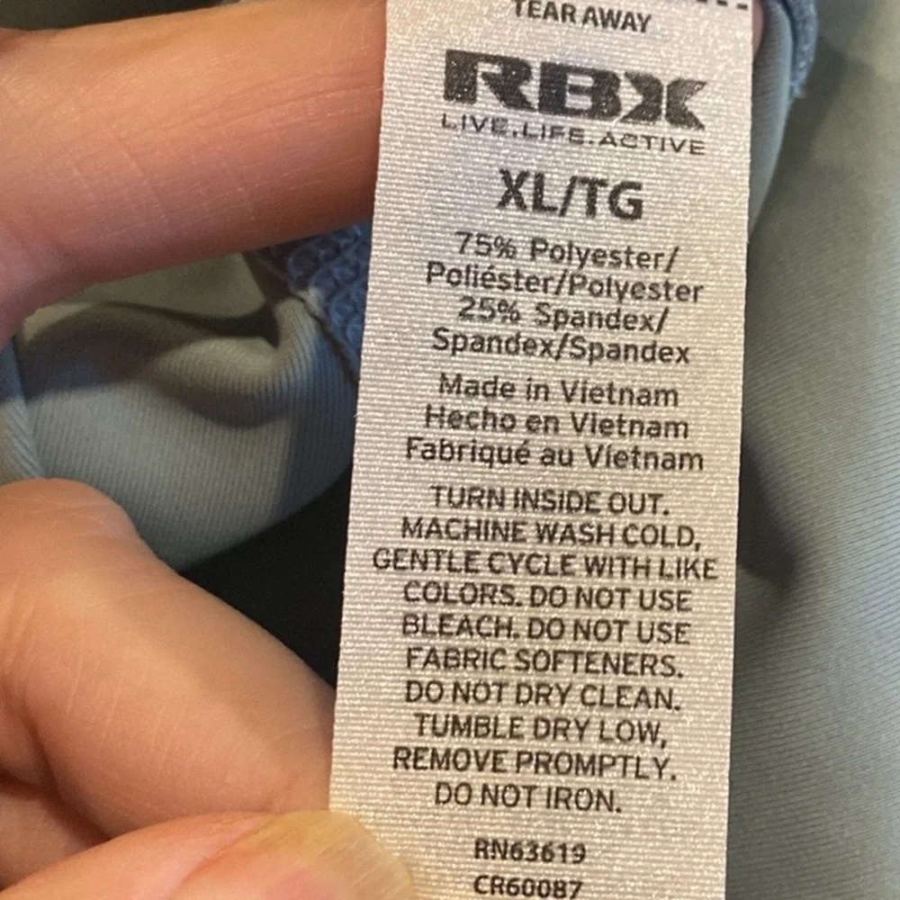 RBX pastel sage green crop leggings with side pockets size XL NWOT - Picture 3 of 11